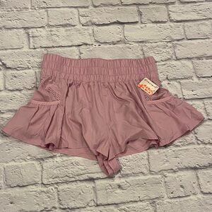 Free people FP movement flirt running shorts in pink peony NWT S